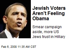 Jewish Voters Aren't Feeling Obama