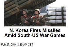 N. Korea Fires Missiles Amid South-US War Games