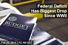 Federal Deficit Has Biggest Drop Since WWII