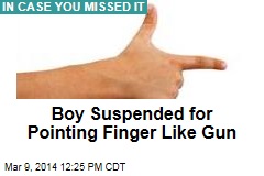 Boy Suspended for Pointing Finger Like Gun