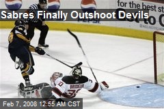 Sabres Finally Outshoot Devils