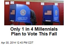 Only 1 in 4 Millennials Plan to Vote This Fall