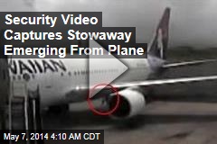 Security Video Captures Stowaway Emerging From Plane