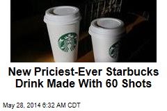 New Priciest-Ever Starbucks Drink Made With 60 Shots