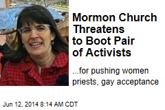 Mormon Church Threatens to Boot Pair of Activists