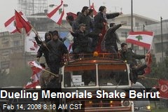 Dueling Memorials Shake Beirut