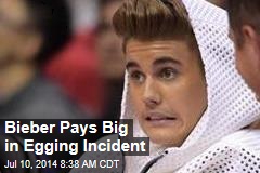 Bieber Pays Big in Egging Incident