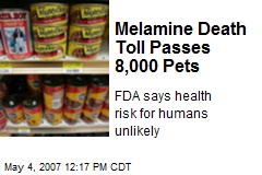 Melamine Death Toll Passes 8,000 Pets