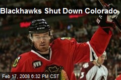 Blackhawks Shut Down Colorado