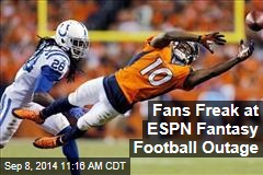 Fans Freak at ESPN Fantasy Football Outage