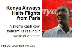 Kenya Airways Halts Flights from Paris