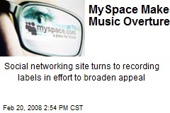 MySpace Makes Music Overtures