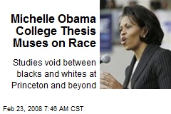 Michelle Obama College Thesis Muses on Race