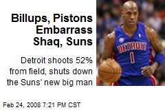 Billups, Pistons Embarrass Shaq, Suns