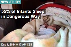 55% of Infants Sleep in Dangerous Way