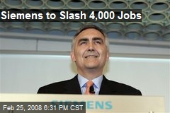 Siemens to Slash 4,000 Jobs