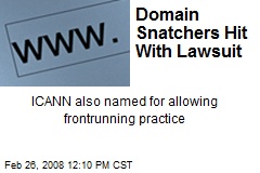 Domain Snatchers Hit With Lawsuit
