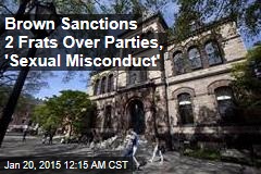 Brown Sanctions 2 Frats Over Parties, &#39;Sexual Misconduct&#39;