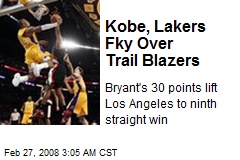 Kobe, Lakers Fky Over Trail Blazers