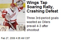 Wings Tap Soaring Rally, Crashing Defeat