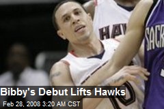 Bibby's Debut Lifts Hawks