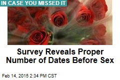 Survey Reveals Proper Number of Dates Before Sex
