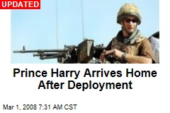Prince Harry Arrives Home After Deployment
