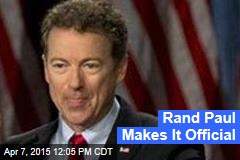 Rand Paul Makes It Official