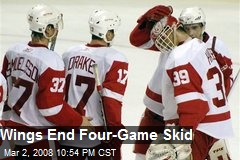 Wings End Four-Game Skid