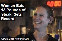 124-Pound Woman Eats 3 Big Steaks in 20 Minutes