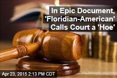 In Epic Rant, &#39;Floridian-American&#39; Calls Court a &#39;Hoe&#39;