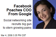 Facebook Poaches COO From Google