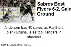 Sabres Best Flyers 5-2, Gain Ground