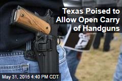 Texas Poised to Allow Open Carry of Handguns