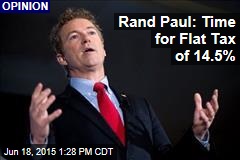 Rand Paul: Time for Flat Tax of 14.5%