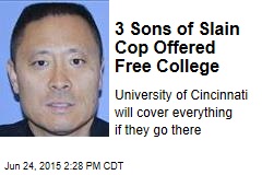 3 Sons of Slain Cop Offered Free College