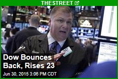 Dow Bounces Back, Rises 23