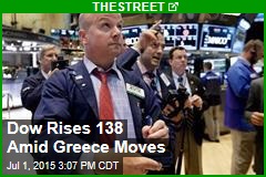Dow Rises 138 Amid Greece Moves
