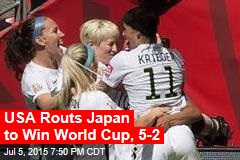 USA Routs Japan to Win World Cup, 5-2