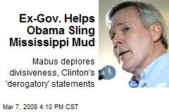 Ex-Gov. Helps Obama Sling Mississippi Mud