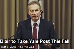 Blair to Take Yale Post This Fall