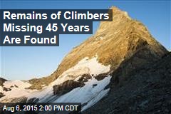 Remains of Climbers Missing 45 Years Are Found