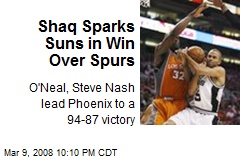 Shaq Sparks Suns in Win Over Spurs