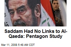 Saddam Had No Links to Al-Qaeda: Pentagon Study
