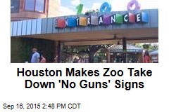 Houston Makes Zoo Take Down &#39;No Guns&#39; Signs