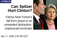 Can Spitzer Hurt Clinton?