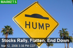 Stocks Rally, Flatten, End Down