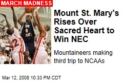 Mount St. Mary's Rises Over Sacred Heart to Win NEC