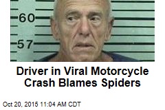 Driver in Viral Motorcycle Crash Blames Spiders