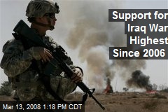 Support for Iraq War Highest Since 2006
